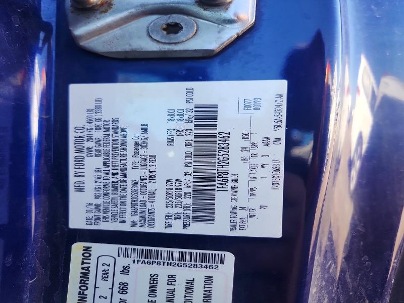 Продаж на аукціоні авто 2016 Ford Mustang, vin: 1FA6P8TH2G5283462, номер лоту: 61454026