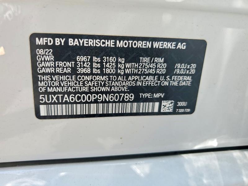 Продажа на аукционе авто 2023 Bmw X5, vin: 5UXTA6C00P9N60789, номер лота: 64306146