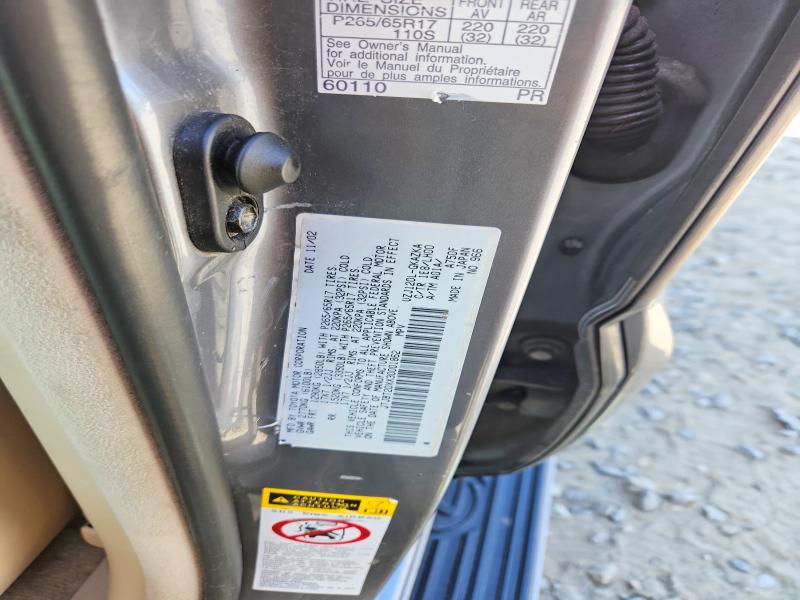 2003 Lexus Gx მანქანა იყიდება აუქციონზე, vin: JTJBT20XX30001862, აუქციონის ნომერი: 66775826