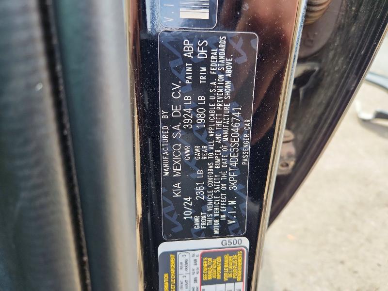 Aukcja sprzedaży 2025 Kia K4, vin: 3KPFT4DE5SE046741, numer aukcji: 63276226