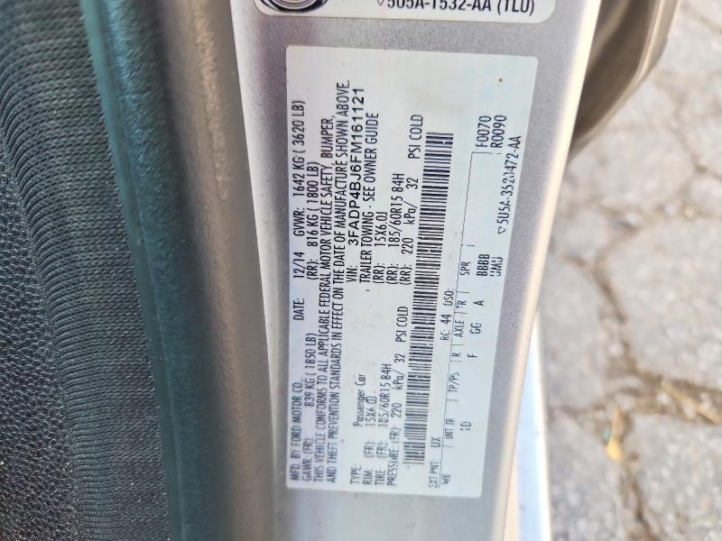 Продаж на аукціоні авто 2015 Ford Fiesta, vin: 3FADP4BJ6FM161121, номер лоту: 66974266