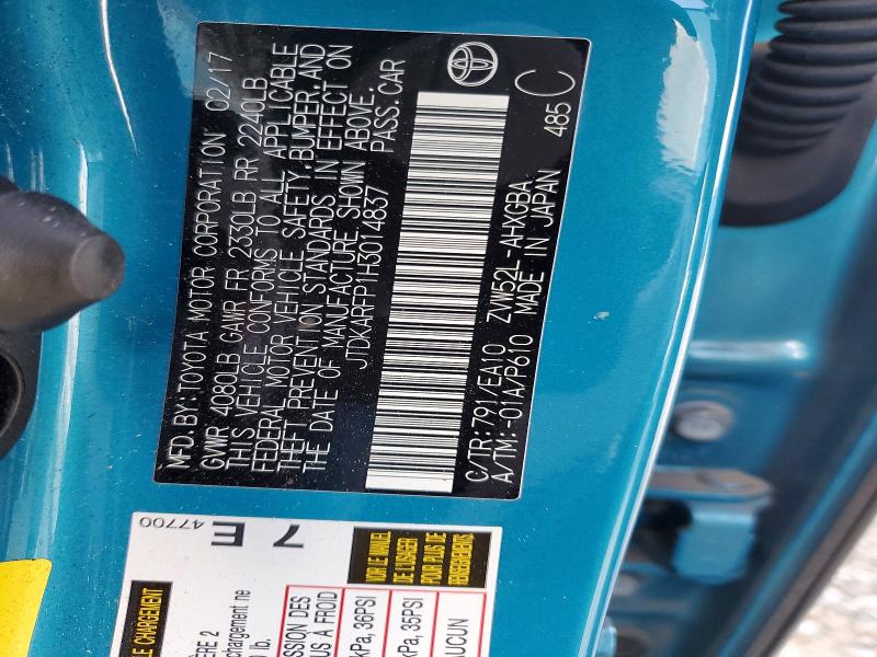 2017 Toyota Prius Prime მანქანა იყიდება აუქციონზე, vin: JTDKARFP1H3014837, აუქციონის ნომერი: 64505056