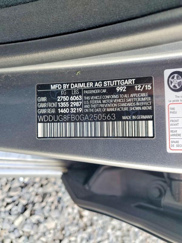 Aukcja sprzedaży 2016 Mercedes-benz S, vin: WDDUG8FB0GA250563, numer aukcji: 63257446