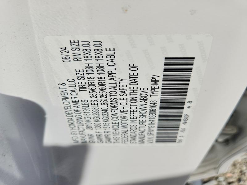 2025 Honda Pilot მანქანა იყიდება აუქციონზე, vin: 5FNYG1H41SB061048, აუქციონის ნომერი: 64284676
