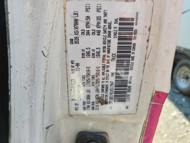 Aukcja sprzedaży 2001 Dodge Ram Van, vin: 2B7JB21Y61K517947, numer aukcji: 66812516