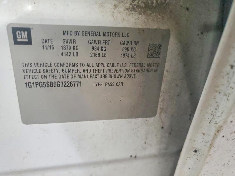 Продажа на аукционе авто 2016 Chevrolet Cruze Limited, vin: 1G1PG5SB6G7226771, номер лота: 64855256