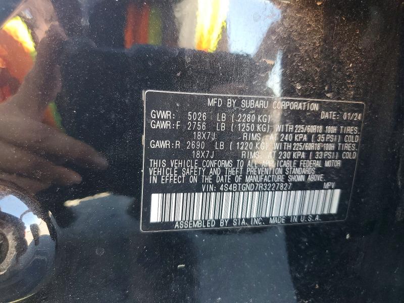 Продажа на аукционе авто 2024 Subaru Outback, vin: 4S4BTGND7R3227827, номер лота: 63447046