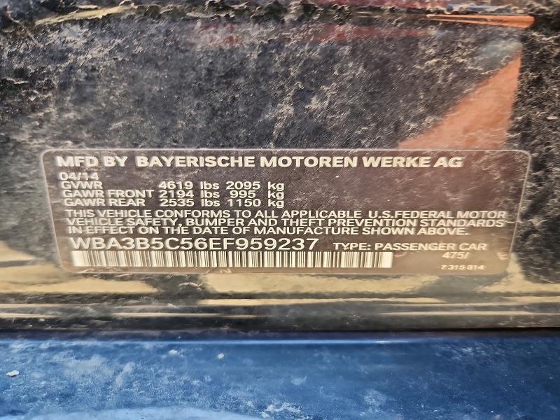 Aukcja sprzedaży 2014 Bmw 328, vin: WBA3B5C56EF959237, numer aukcji: 64426486
