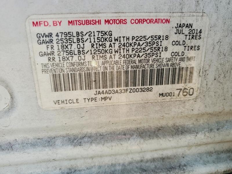 Aukcja sprzedaży 2015 Mitsubishi Outlander, vin: JA4AD3A33FZ003282, numer aukcji: 66555746