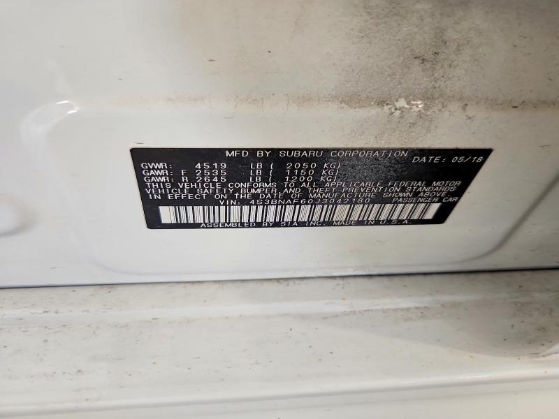 Продажа на аукционе авто 2018 Subaru Legacy, vin: 4S3BNAF60J3042180, номер лота: 66899106