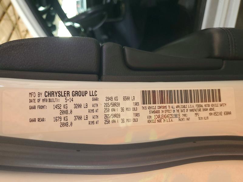 64297706 :رقم المزاد ، 1C4RJEAG4EC519815 vin ، 2014 Jeep Grand Cherokee مزاد بيع
