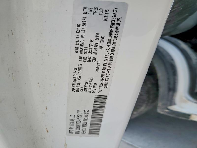 66049006 :رقم المزاد ، 3C6LRVDG4PE571717 vin ، 2023 Ram Promaster 2500 مزاد بيع