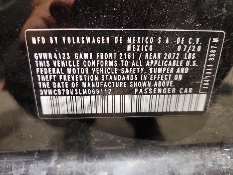 Aukcja sprzedaży 2020 Volkswagen Jetta, vin: 3VWCB7BU3LM069117, numer aukcji: 63831616