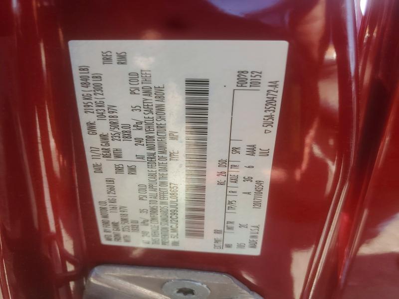 Продажа на аукционе авто 2018 Lincoln Mkc, vin: 5LMCJ2C99JUL08657, номер лота: 65099706