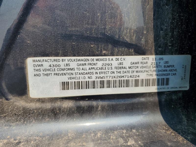 64936676 :رقم المزاد ، 3VWST71K26M714224 vin ، 2006 Volkswagen Jetta مزاد بيع
