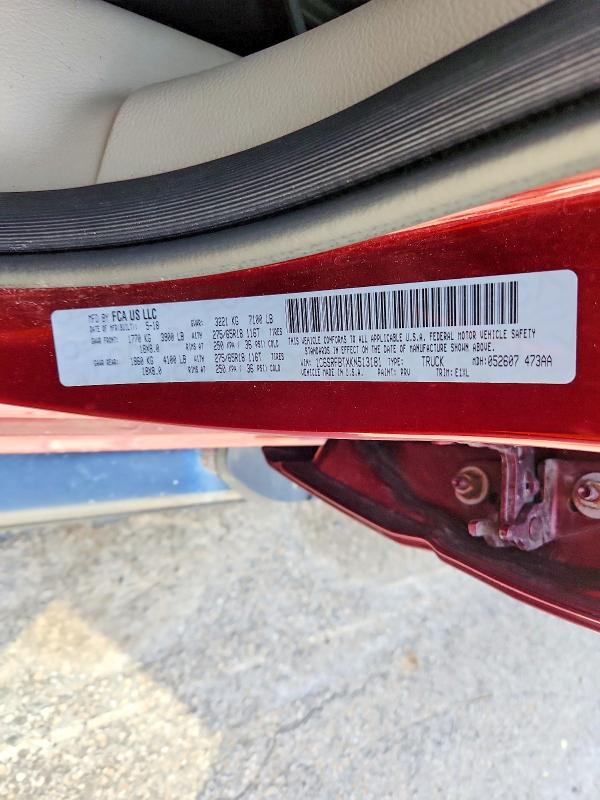 Продажа на аукционе авто 2019 Ram 1500, vin: 1C6SRFBTXKN513181, номер лота: 62715476