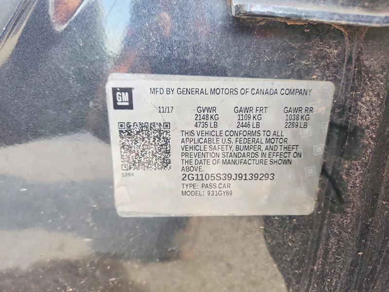 Продаж на аукціоні авто 2018 Chevrolet Impala, vin: 2G1105S39J9139293, номер лоту: 66512936