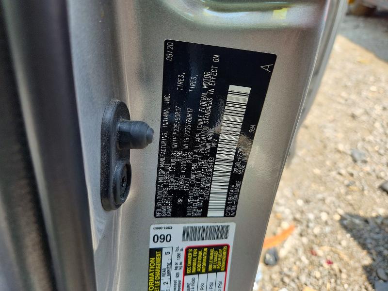 Продаж на аукціоні авто 2020 Toyota Sienna, vin: 5TDZZ3DC9LS086493, номер лоту: 65002056