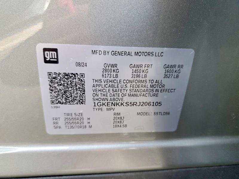 2024 Gmc Acadia მანქანა იყიდება აუქციონზე, vin: 1GKENKKS5RJ206105, აუქციონის ნომერი: 66829256
