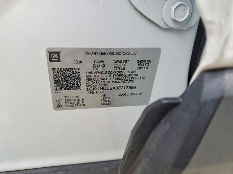 2018 Gmc Acadia მანქანა იყიდება აუქციონზე, vin: 1GKKNULSXJZ217586, აუქციონის ნომერი: 66812316