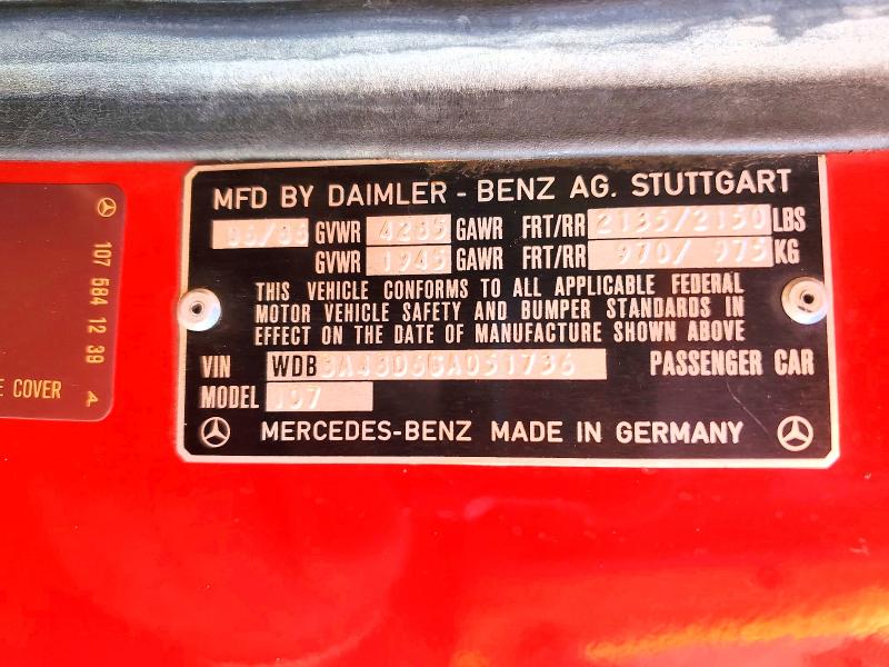 Продажа на аукционе авто 1986 Mercedes-benz 560, vin: WDBBA48D6GA051736, номер лота: 66385106