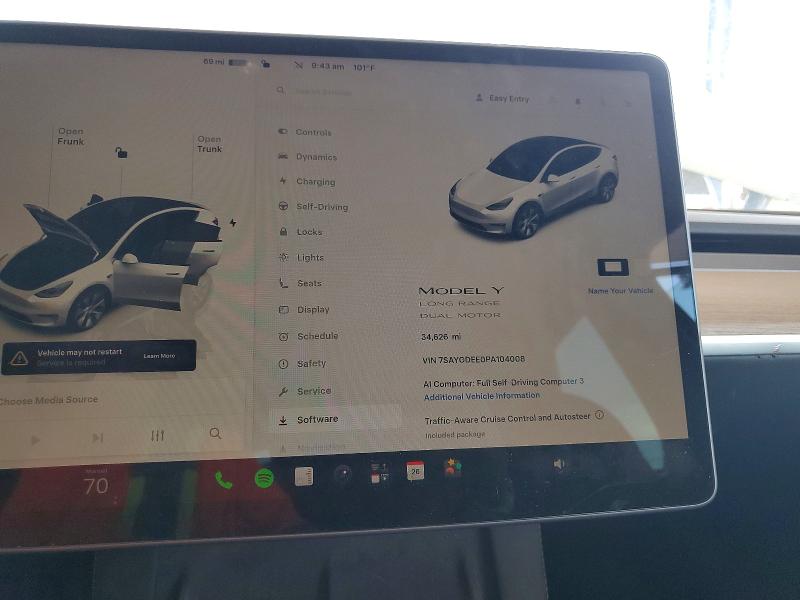 66583846 :رقم المزاد ، 7SAYGDEE0PA104008 vin ، 2023 Tesla Model Y مزاد بيع