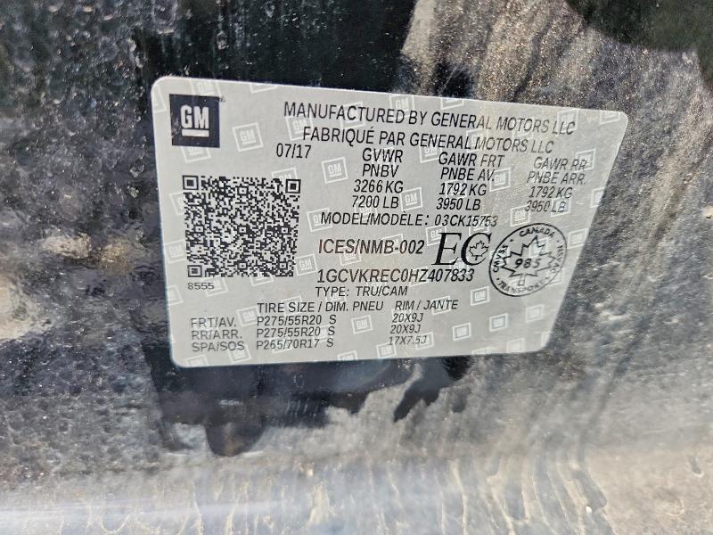 Aukcja sprzedaży 2017 Chevrolet Silverado, vin: 1GCVKREC0HZ407833, numer aukcji: 66528546