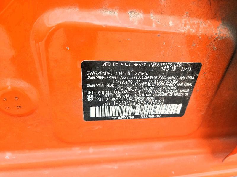 64397536 :رقم المزاد ، JF2GPAGCXE8239081 vin ، 2014 Subaru Xv Crosstrek مزاد بيع