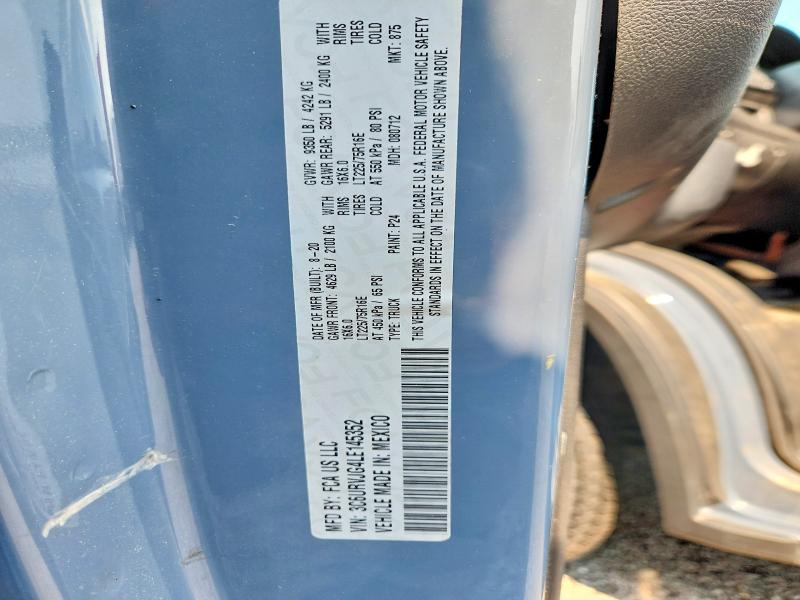 Aukcja sprzedaży 2020 Ram Promaster 3500, vin: 3C6URVJG4LE145352, numer aukcji: 61003586