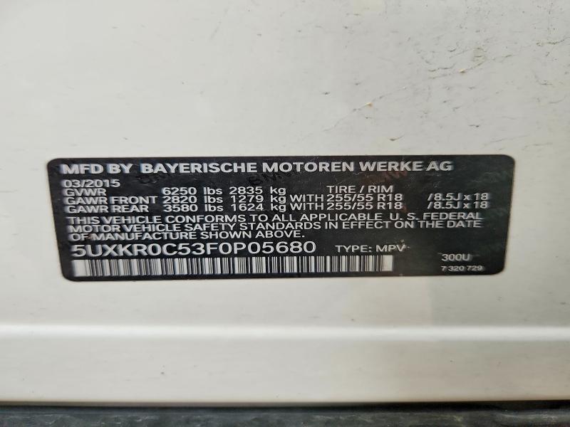 Aukcja sprzedaży 2015 Bmw X5, vin: 5UXKR0C53F0P05680, numer aukcji: 63165526