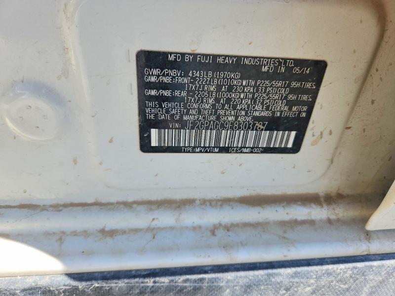 2014 Subaru Xv Crosstrek მანქანა იყიდება აუქციონზე, vin: JF2GPAGC9E8303787, აუქციონის ნომერი: 64841026
