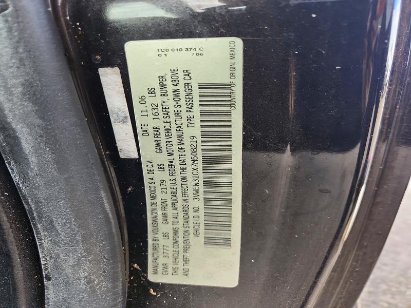 63449006 :رقم المزاد ، 3VWEW31CX7M508219 vin ، 2007 Volkswagen New Beetle مزاد بيع