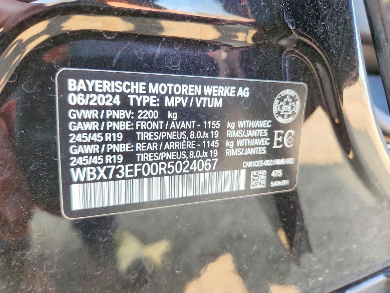 Продаж на аукціоні авто 2024 Bmw X1, vin: WBX73EF00R5024067, номер лоту: 65459606