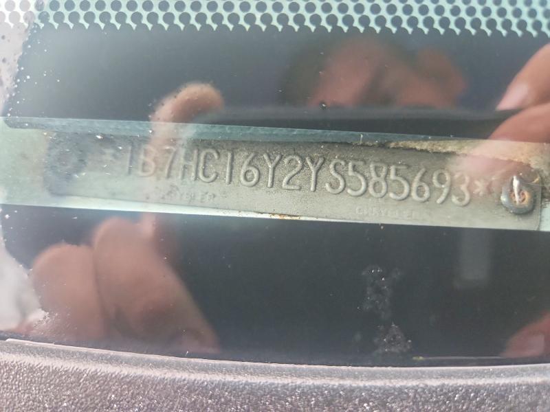 2000 Dodge Ram 1500 მანქანა იყიდება აუქციონზე, vin: 1B7HC16Y2YS585693, აუქციონის ნომერი: 65847916