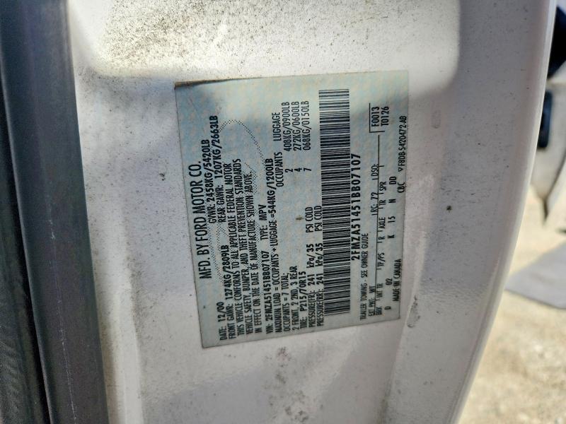 63397486 :رقم المزاد ، 2FMZA51451BB07107 vin ، 2001 Ford Windstar مزاد بيع