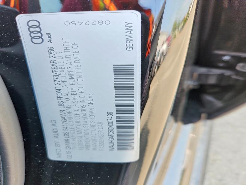 64470636 :رقم المزاد ، WAUHGAFC8GN007438 vin ، 2016 Audi A6 مزاد بيع