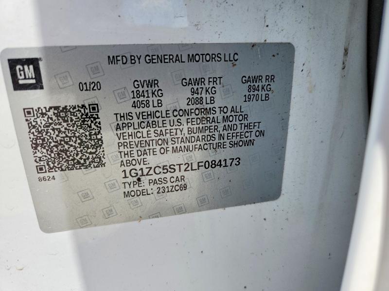 Продажа на аукционе авто 2020 Chevrolet Malibu, vin: 1G1ZC5ST2LF084173, номер лота: 66294566