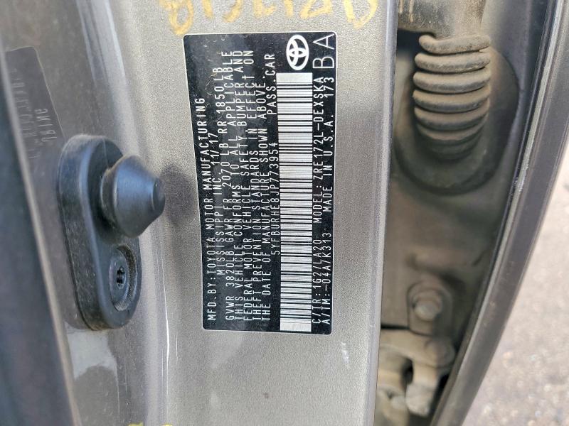 Продаж на аукціоні авто 2018 Toyota Corolla, vin: 5YFBURHE8JP773954, номер лоту: 65103436