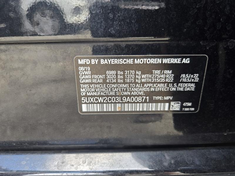 Aukcja sprzedaży 2020 Bmw X7, vin: 5UXCW2C03L9A00871, numer aukcji: 66044666