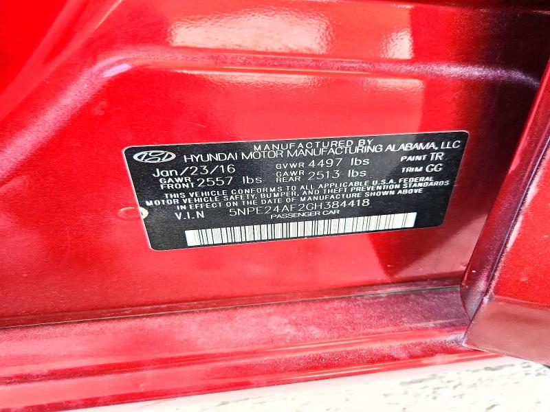 Продаж на аукціоні авто 2016 Hyundai Sonata, vin: 5NPE24AF2GH384418, номер лоту: 66628376