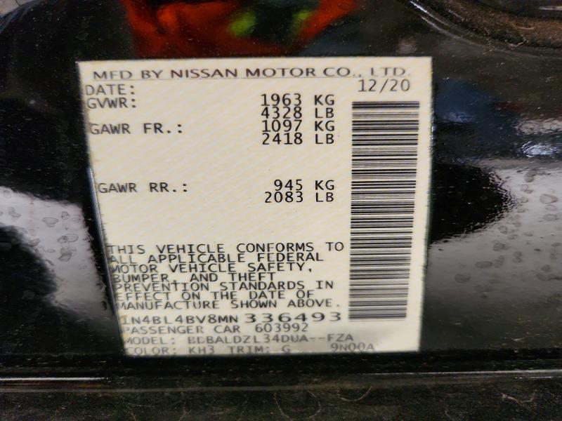 Продаж на аукціоні авто 2021 Nissan Altima, vin: 1N4BL4BV8MN336493, номер лоту: 63937306