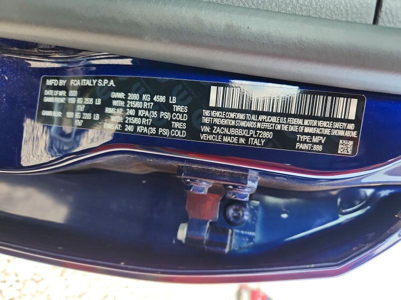 Продажа на аукционе авто 2020 Jeep Renegade, vin: ZACNJBBBXLPL72860, номер лота: 64290396