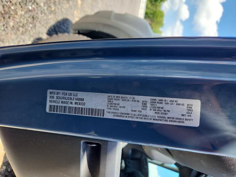 Продажа на аукционе авто 2020 Ram Promaster 3500, vin: 3C6URVJG9LE140888, номер лота: 63836346