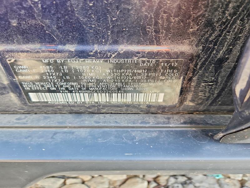 Aukcja sprzedaży 2013 Subaru Outback, vin: 4S4BRBGC5D3260646, numer aukcji: 66605416