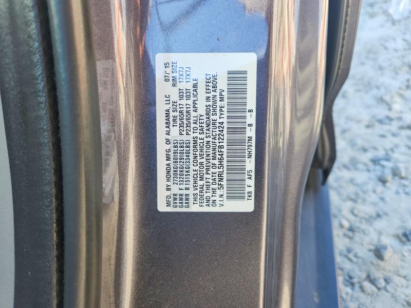 Продажа на аукционе авто 2015 Honda Odyssey, vin: 5FNRL5H64FB122424, номер лота: 63096256