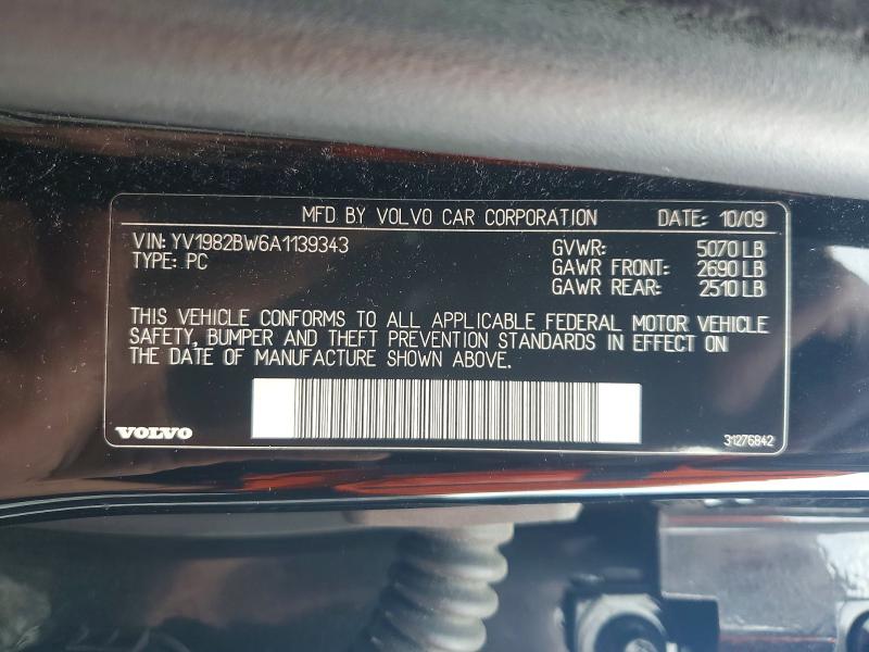 Продажа на аукционе авто 2010 Volvo V70, vin: YV1982BW6A1139343, номер лота: 65697116