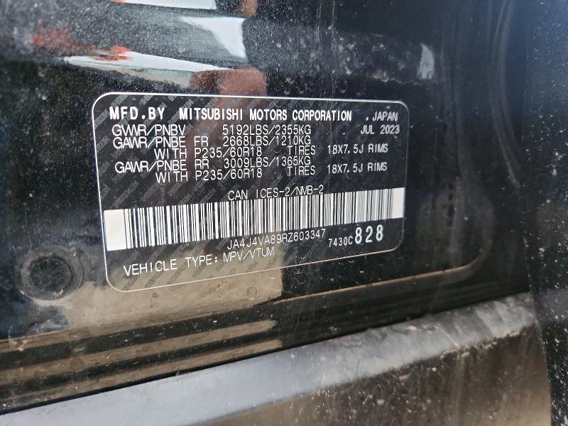 Продажа на аукционе авто 2024 Mitsubishi Outlander, vin: JA4J4VA89RZ603347, номер лота: 64342556
