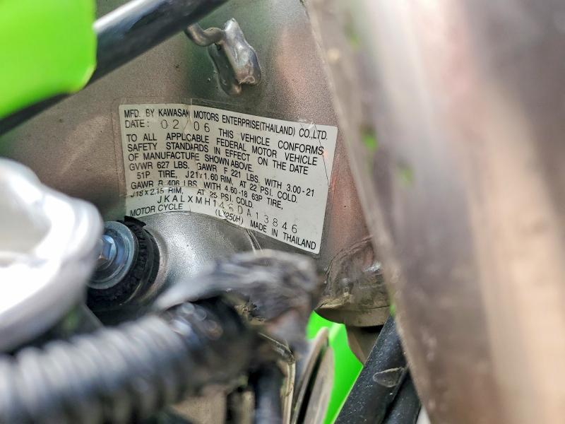 Продажа на аукционе авто 2006 Kawasaki Klx250, vin: JKALXMH146DA13846, номер лота: 64983456