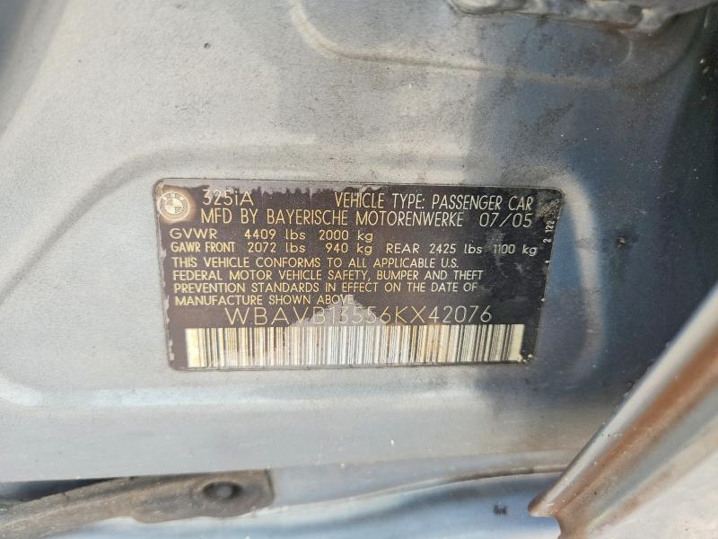 64084816 :رقم المزاد ، WBAVB13556KX42076 vin ، 2006 Bmw 325 مزاد بيع