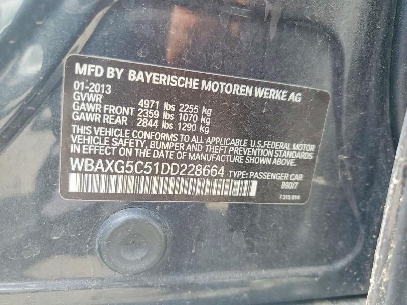 Продажа на аукционе авто 2013 Bmw 528, vin: WBAXG5C51DD228664, номер лота: 67202746